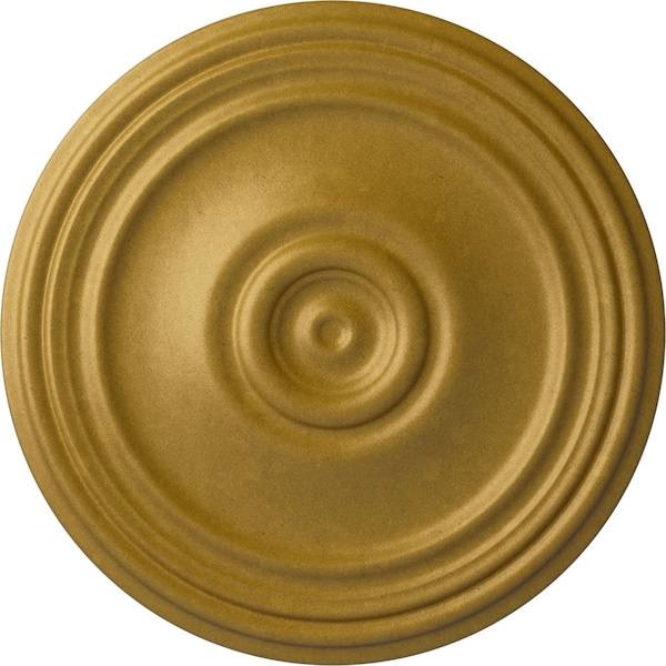 Ekena Millwork Reece Ceiling Medallion (Fits Canopies up to 6 3/4"), Hand-Painted Pharaohs Gold, 21"OD x 1 1/4"P CM21REPGS - main